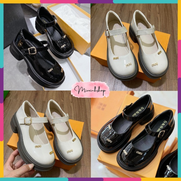 Giày Lolita da nữ tag Miu nhỏ da mềm đi êm chân LOẠI 1 FULL HỘP