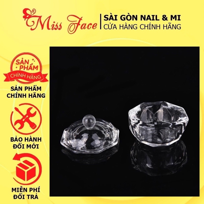 Cốc đựng lưu huỳnh đắp bột - Lọ đựng lưu huỳnh thuỷ tinh đựng cồn làm nail chuyên dụng