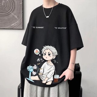 Áo thun nam nữ unisex tay lỡ in hình anime cực kute, áo phông cotton from rộng Oversize hot trend