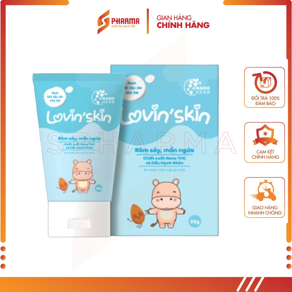 Kem bôi dịu da cho bé LOVIN’SKIN – Làm dịu da, giảm ngứa nhanh chóng – Hộp 1 tube X 30G