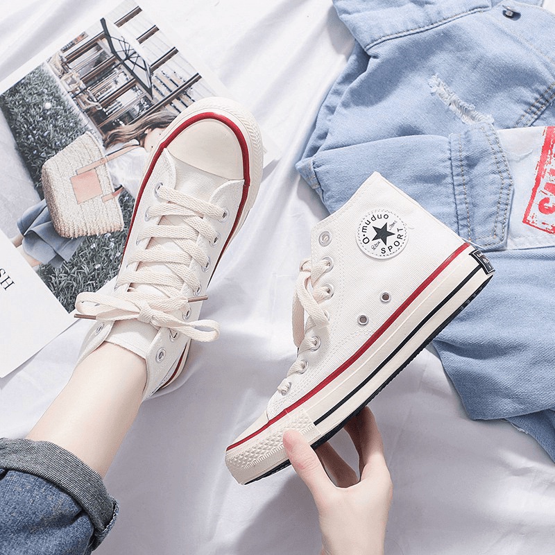 XẢ KHO SIÊU RẺ Giày cv cổ cao 1970s full box, giày thể thao bata học sinh vải canvas đế bằng