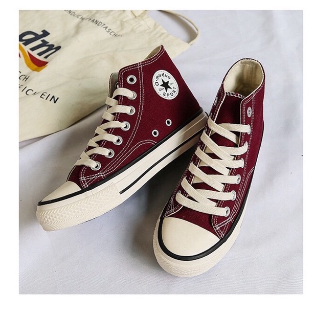 XẢ KHO SIÊU RẺ Giày cv cổ cao 1970s full box, giày thể thao bata học sinh vải canvas đế bằng