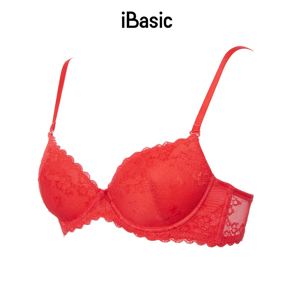 Áo ngực ren có gọng mút vừa demi iBasic VA086