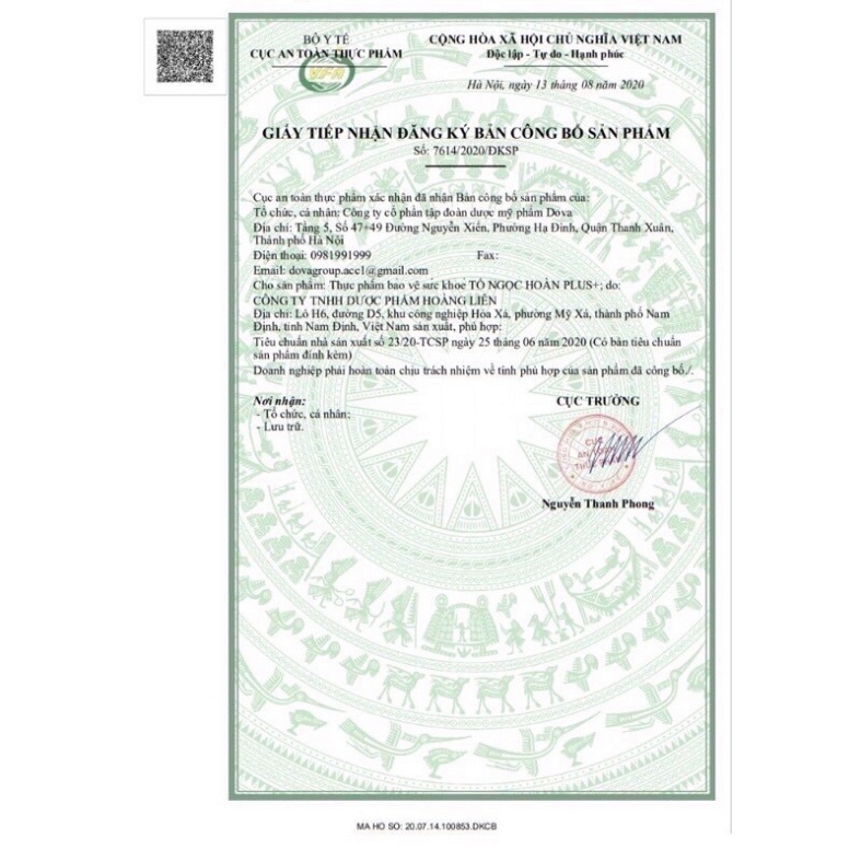 An phụ khoa dova hàng chuẩn kèm quà tặng