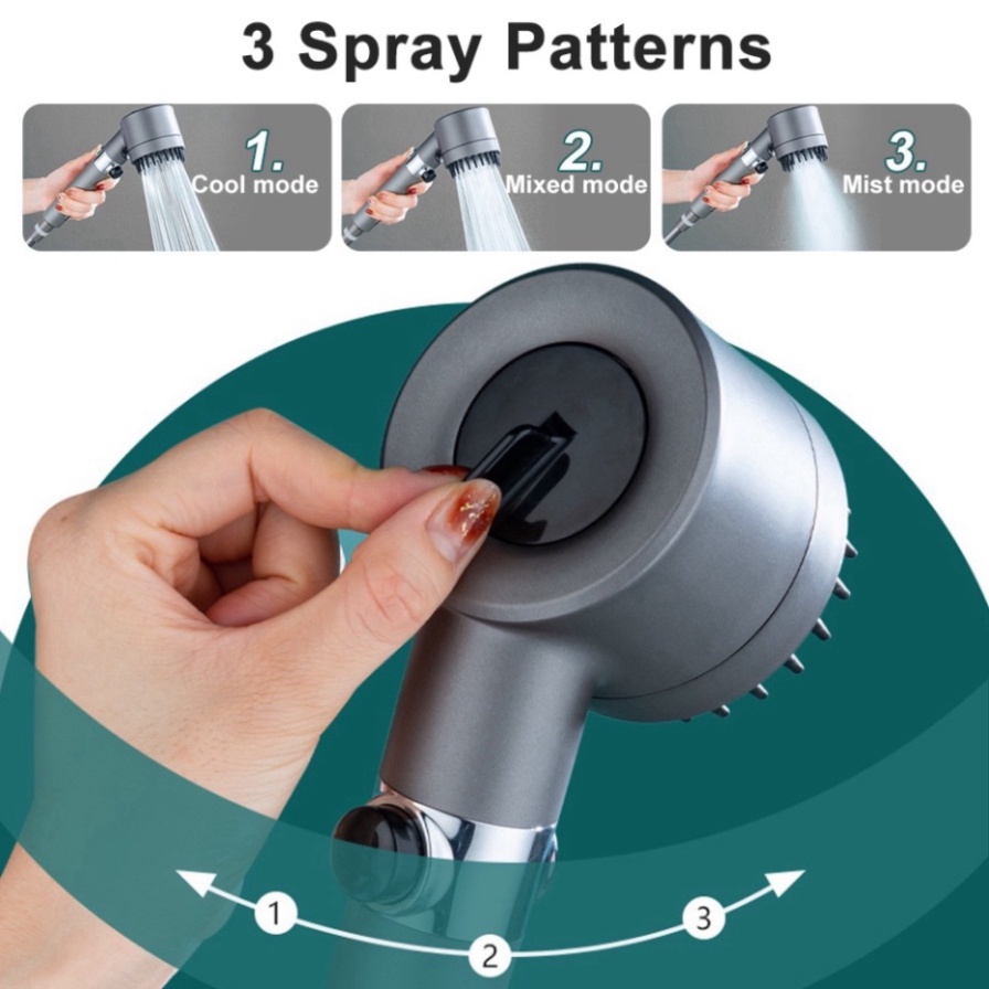 Bộ Vòi Hoa Sen Đen Nhám Cao Cấp, Hỗ Trợ Tăng Áp Lực Nước 4 In1 .TTBX