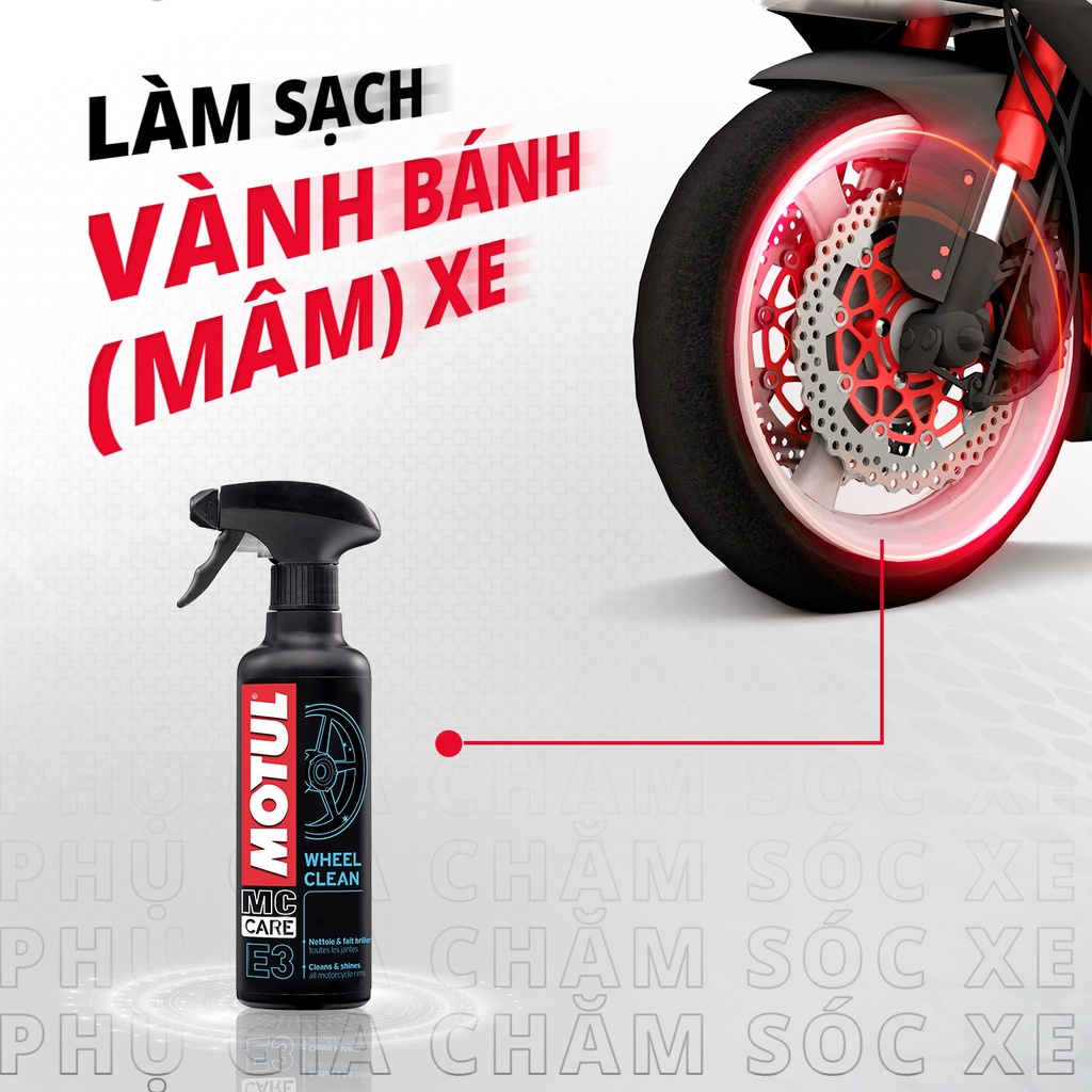 Dung dịch làm sạch vành bánh xe - E3 WHEEL CLEAN 400ml