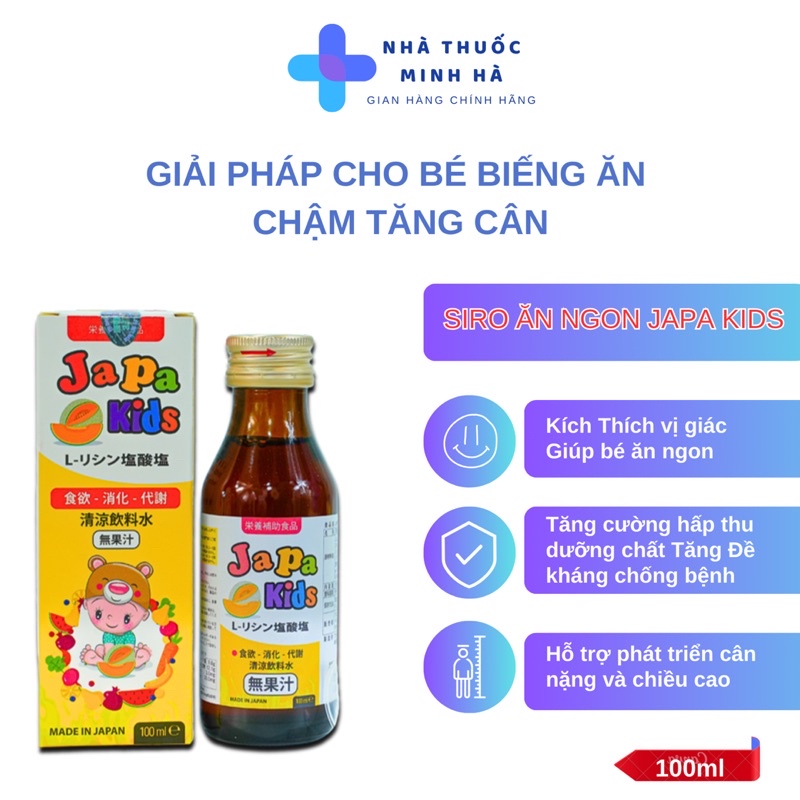 Siro Ăn Ngon Tăng Cân Cho Bé Japa Kids Giúp Bé Ăn Ngon Miệng Hỗ Trợ Tăng