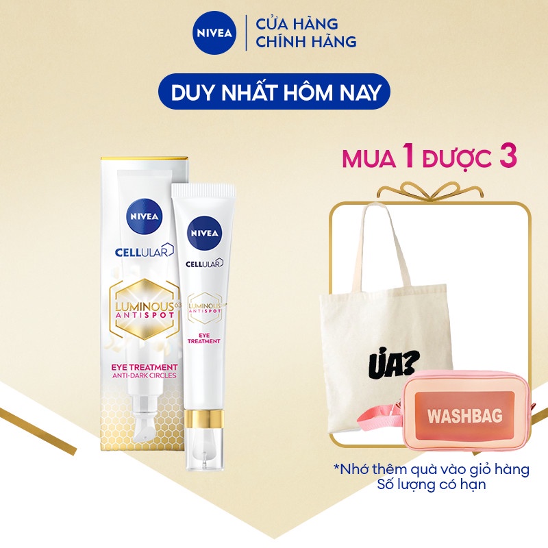 Kem Mắt NIVEA LUMINOUS 630 Giúp Trẻ Hóa | Làm Mờ Quầng Thâm Chuyên Sâu (15 ml) - 94136