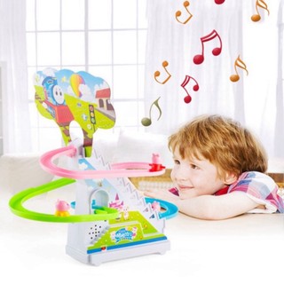 Đồ chơi heo peppa, heo con leo cầu thang ngộ nghĩnh có âm nhạc và đèn, đồ chơi trẻ em