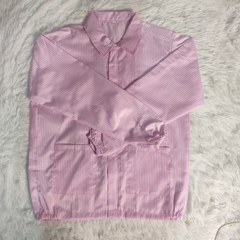 Áo chống tĩnh điện tay dài, cổ bẻ / áo phòng sạch