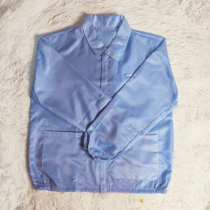 Áo chống tĩnh điện tay dài, cổ bẻ / áo phòng sạch