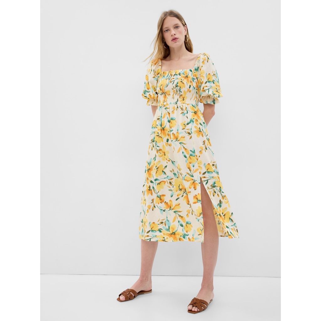 GAP - Đầm Vải Nữ - Smocked Midi Dress 549216-01