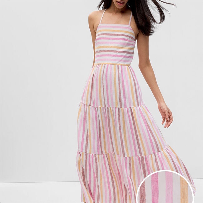 GAP - Đầm Vải Nữ - Tie Back Tiered Maxi Dress 549263-00