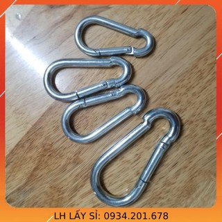 Móc khóa an toàn, khóa gài lò xo, móc khóa treo võng đa năng 6cm, 8cm 10cm 12cm