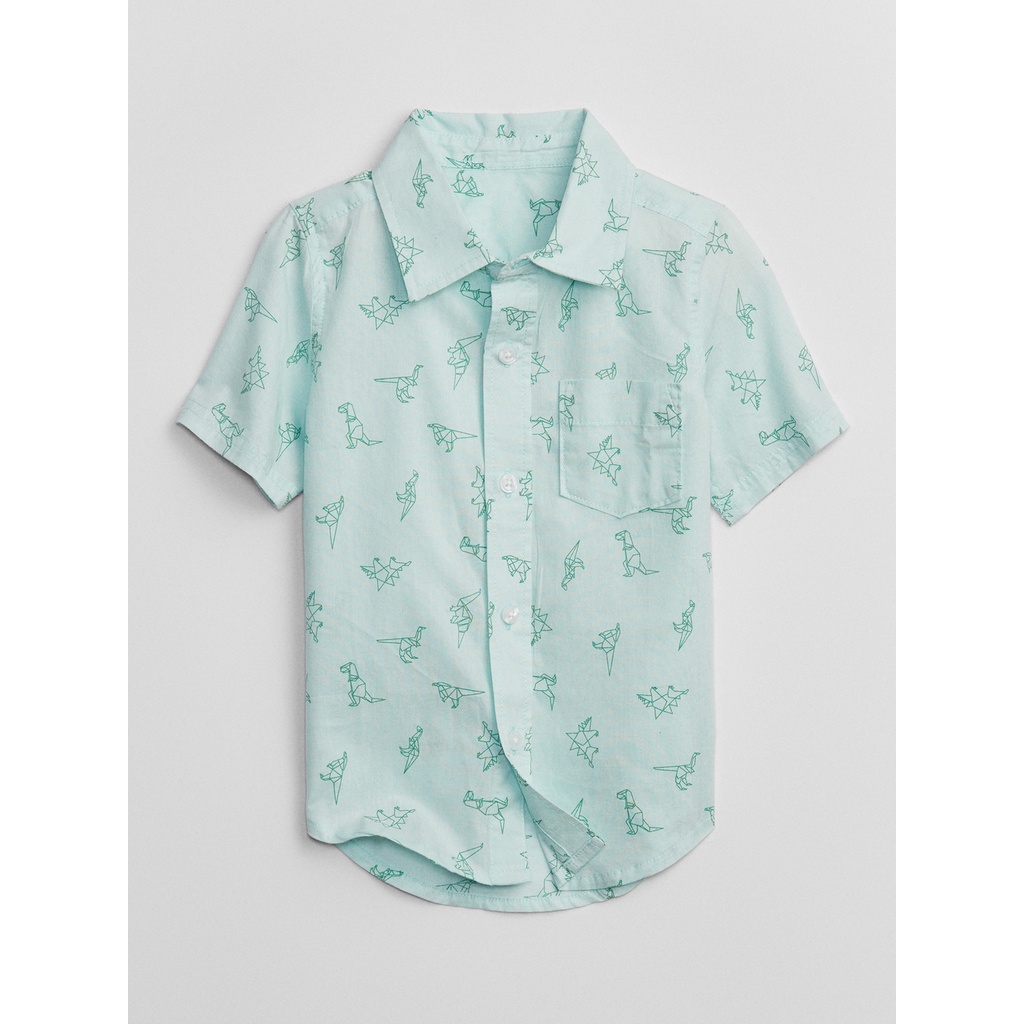 GAP - Áo Sơ Mi Tay Ngắn Em Bé Trai Toddler - Poplin Shirt 565137-00