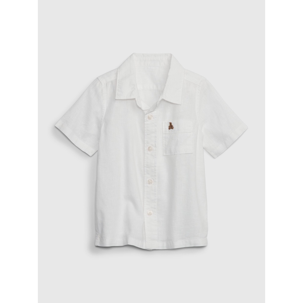 GAP - Áo Sơ Mi Tay Ngắn Em Bé Trai Toddler - Linen Shirt 592044-00