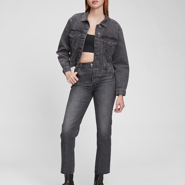 GAP - Quần Jeans Dài Nữ - High Rise Cheeky Straight 703552-00