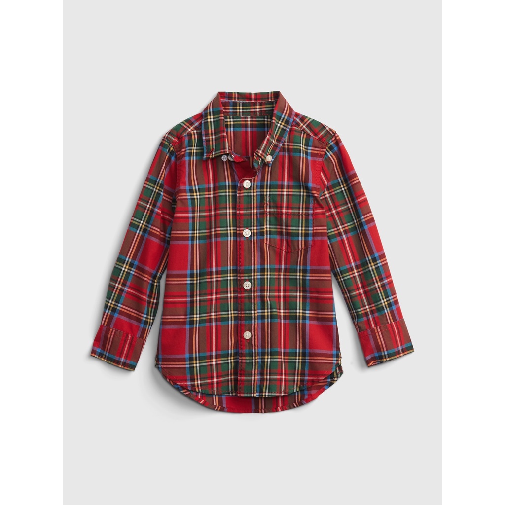 GAP - Áo Sơ Mi Tay Dài Em Bé Trai Toddler - Poplin 774724-00