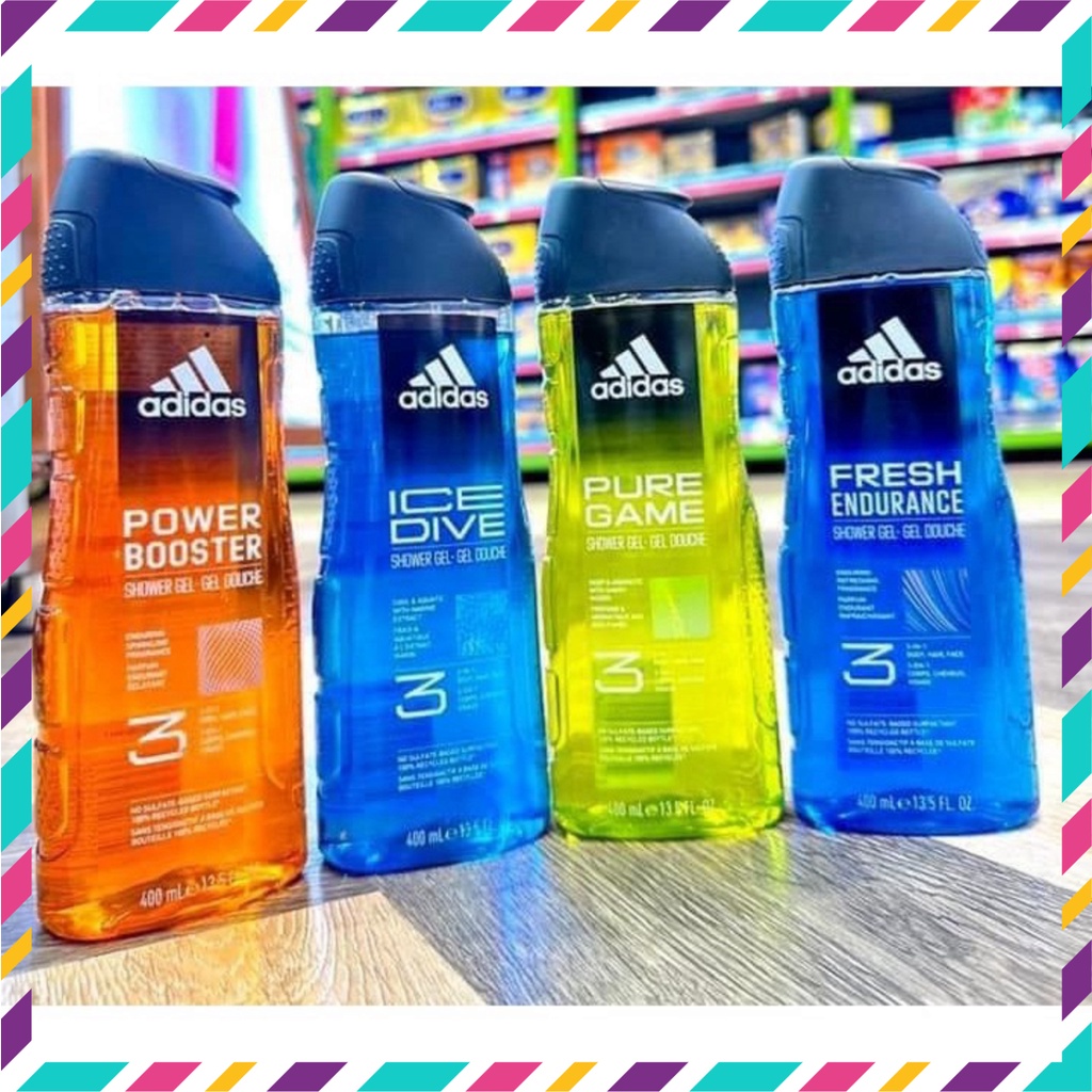 Tắm, Gội, Rửa Mặt 3in1 Adidas 400ml Thái