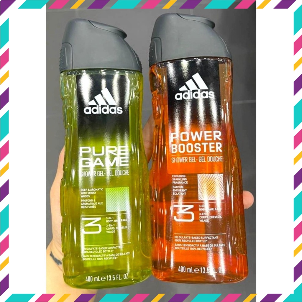 Tắm, Gội, Rửa Mặt 3in1 Adidas 400ml Thái