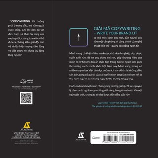 Sách - Giải Mã COPYWRITING - Write Your Brand Lit