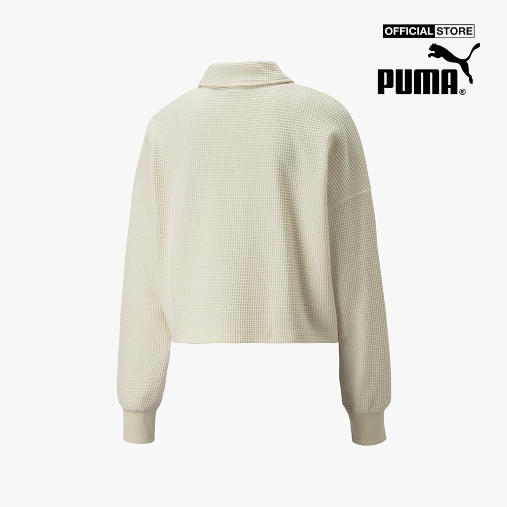 PUMA - Áo polo nữ tay dài Downtown Oversized 535745-99