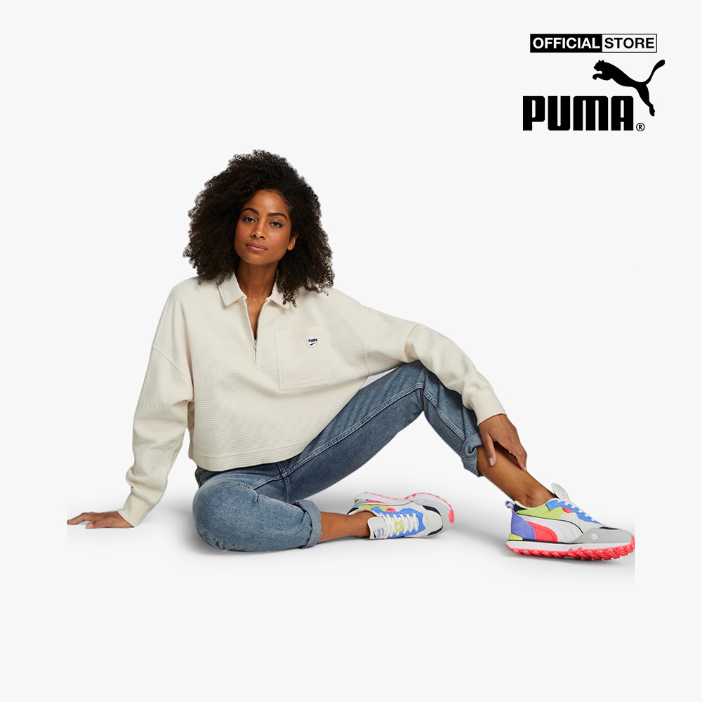 PUMA - Áo polo nữ tay dài Downtown Oversized 535745-99