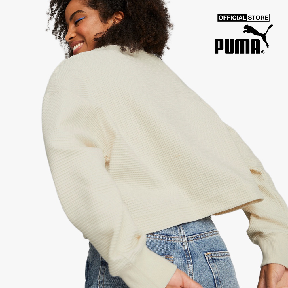 PUMA - Áo polo nữ tay dài Downtown Oversized 535745-99