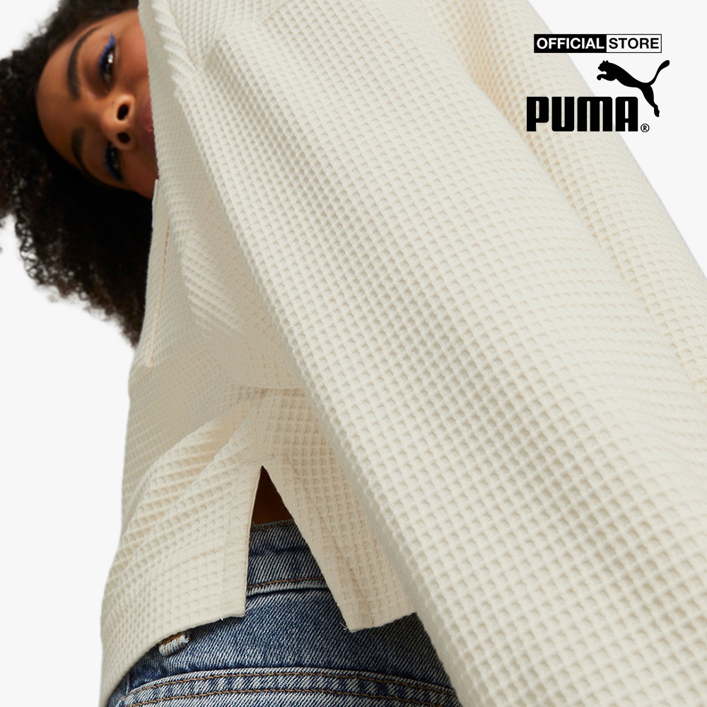 PUMA - Áo polo nữ tay dài Downtown Oversized 535745-99