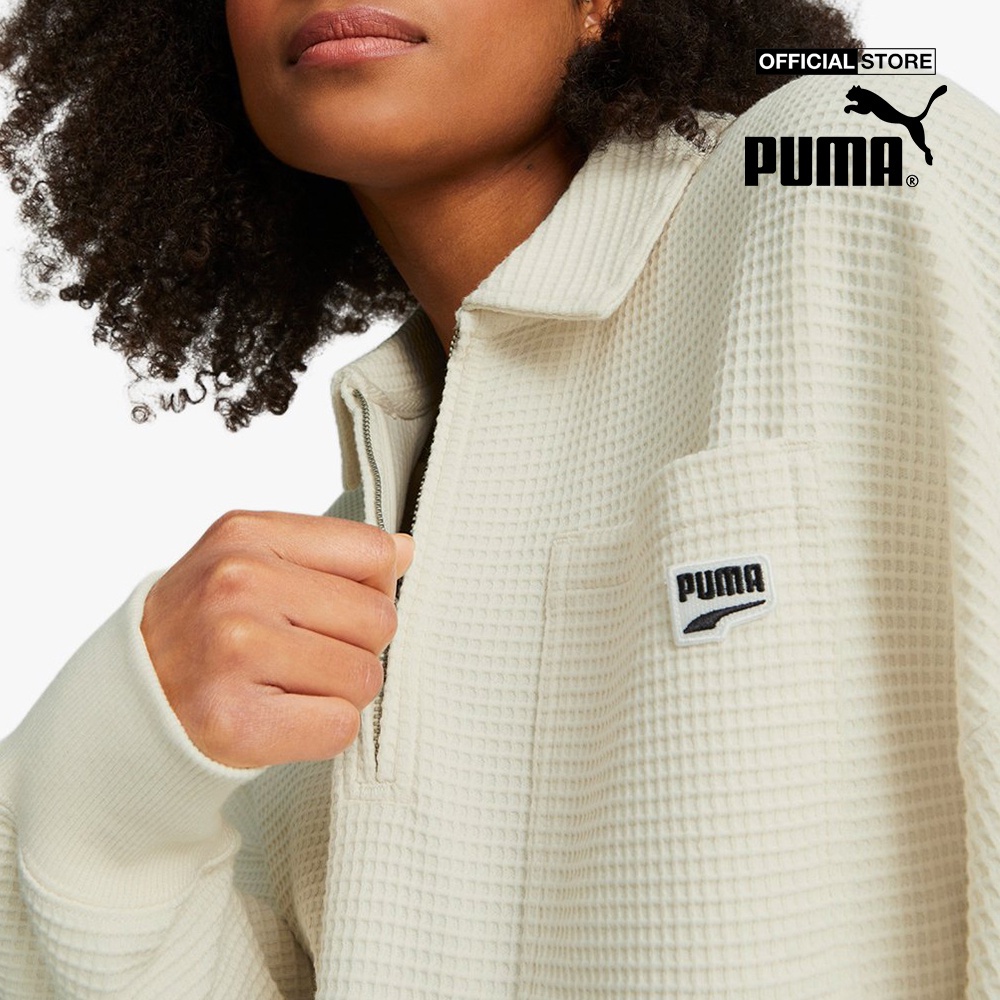 PUMA - Áo polo nữ tay dài Downtown Oversized 535745-99