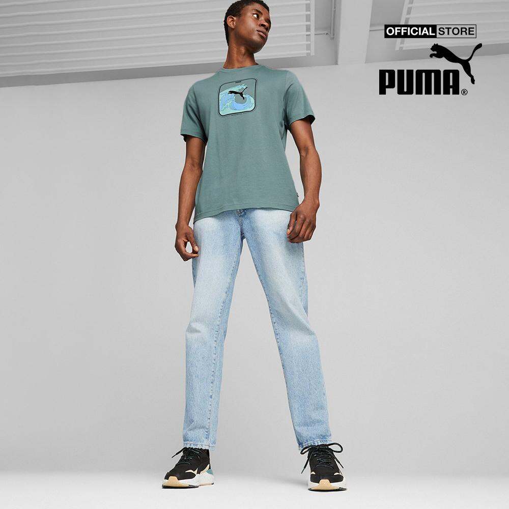 PUMA - Áo thun nam cổ tròn tay ngắn GRAPHICS Wave 674483-84