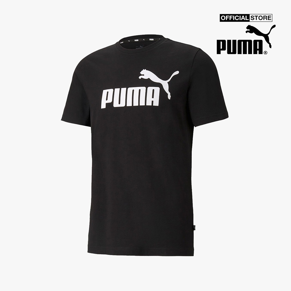 PUMA - Áo thun thể thao nam ngắn tay Essentials Logo Train 586666-01