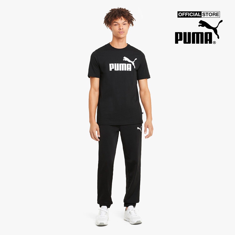 PUMA - Áo thun thể thao nam ngắn tay Essentials Logo Train 586666-01