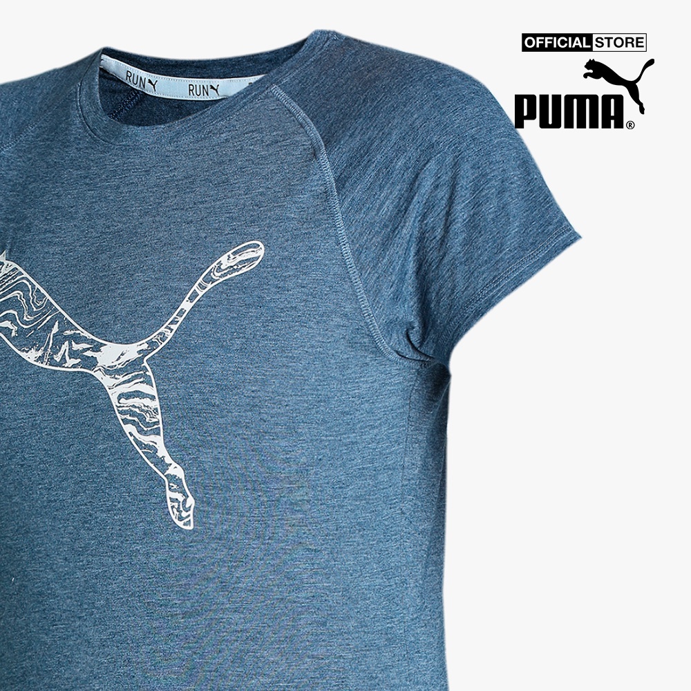 PUMA - Áo thun thể thao nữ tay ngắn Run Logo 522194-73