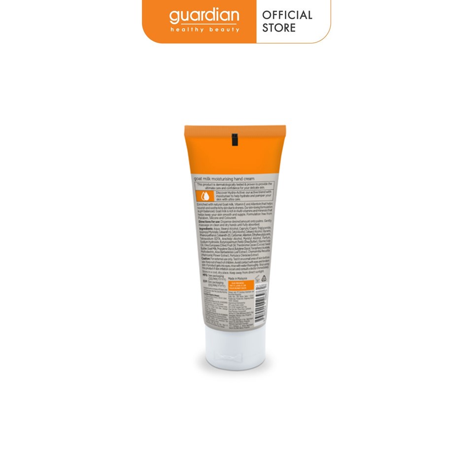 Kem Dưỡng Da Tay Dưỡng Ẩm Guardian Goat Milk Moisturising Hand Cream Chiết Xuất Sữa Dê 60ml