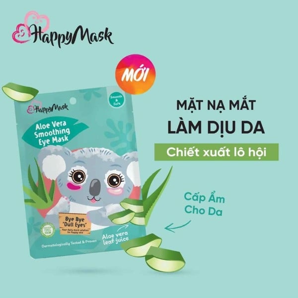 Mặt Nạ Mắt Làm Dịu Da Happy Mask Aloe Vera Smoothing Eye Mask Chiết Xuất Nha Đam 6ml