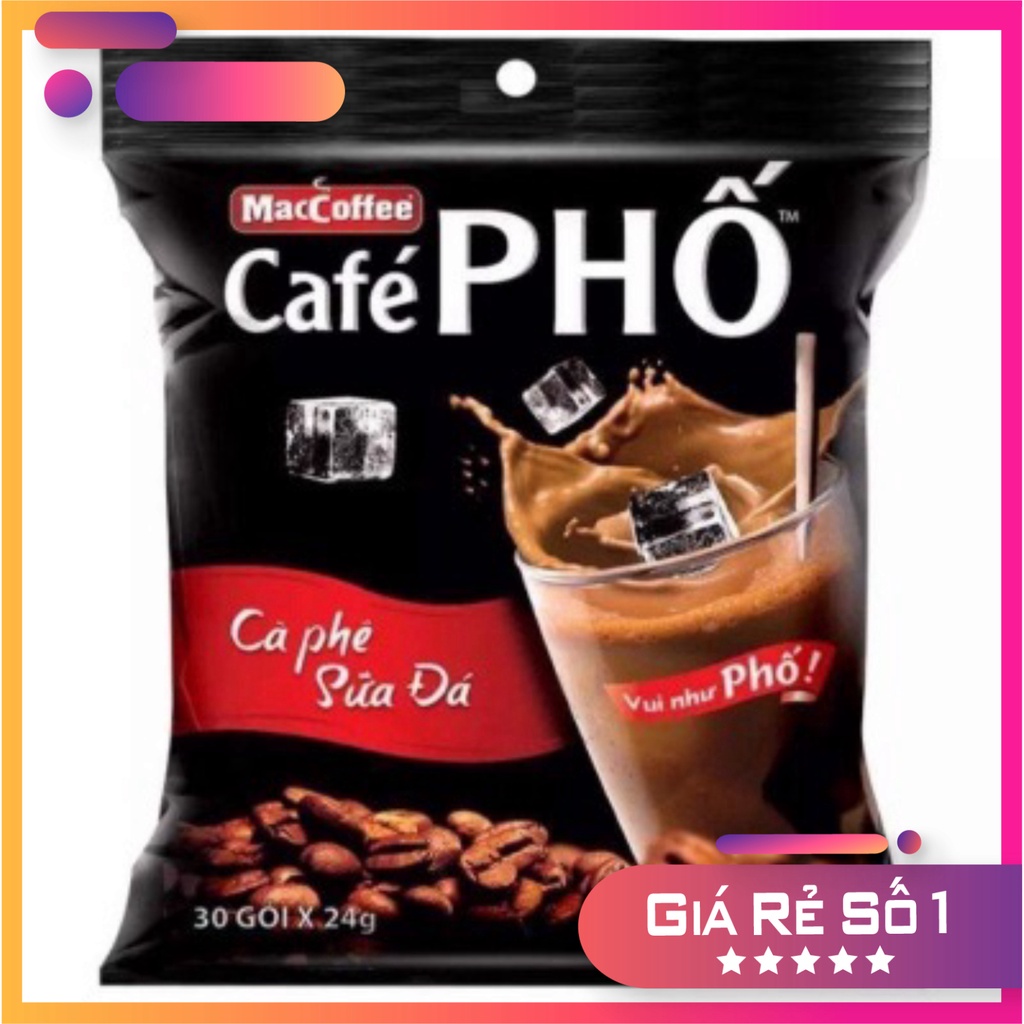 Cà phê PHỐ bịch 30 gói*24g ( date mới)