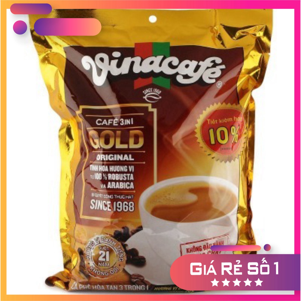 Cà phê sữa hoà tan Vinacafe 3 Trong 1 Bịch 24 gói x 20g Date mới