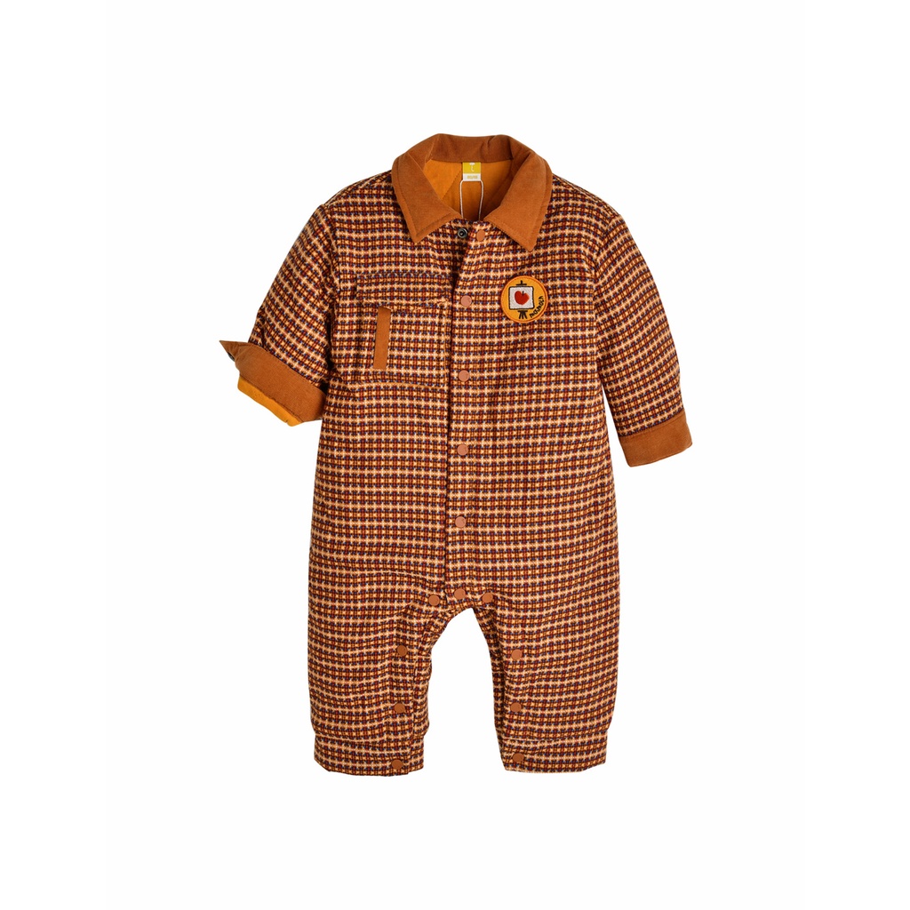 Body dạ chần bông M.oimoln xuất Hàn kẻ caro cam nâu