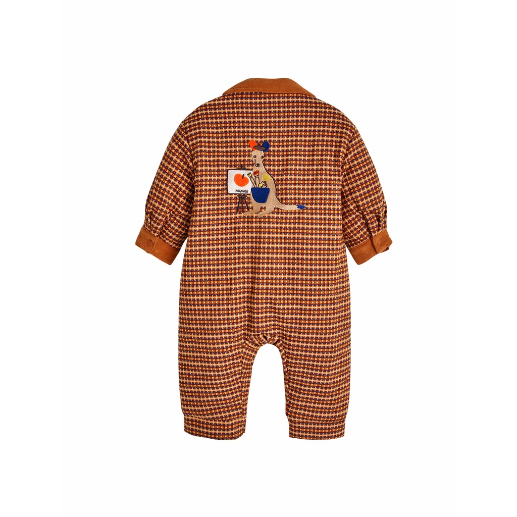 Body dạ chần bông M.oimoln xuất Hàn kẻ caro cam nâu