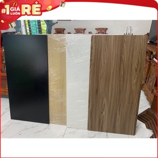 Mặt bàn, tấm ván kệ hình chữ nhật gỗ mdf , màu trắng - đen - vân gỗ - óc chó