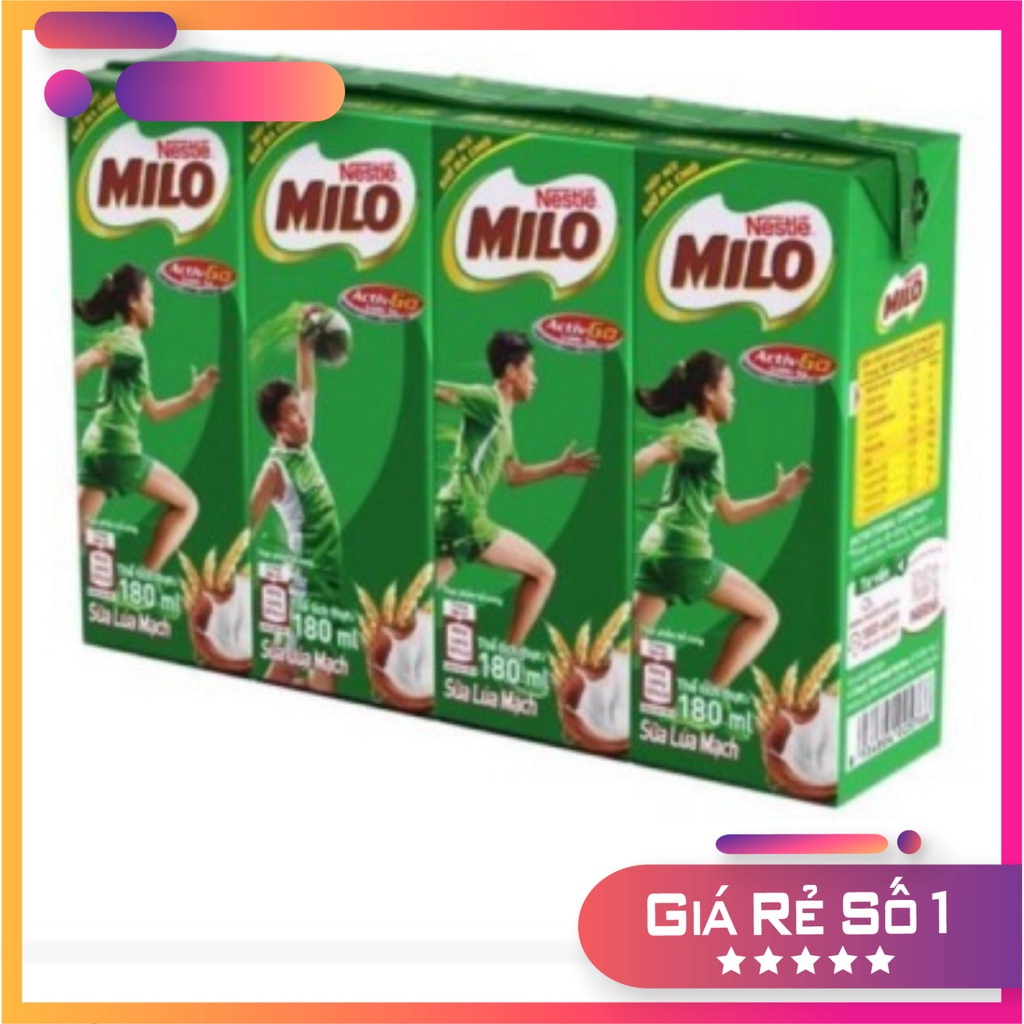 Thức uống lúa mạch Milo, Sữa Milo 110ml/ 180ml - Date luôn mới