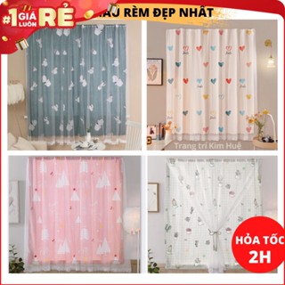 Rèm cửa sổ dán tường decor chống nắng, màn cửa gác lửng phòng trọ không khoan đục 2023 Kim Huệ