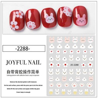 Sticker thỏ dán móng/ Sticker dán móng hình thỏ
