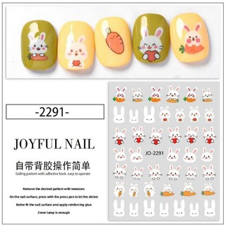 Sticker thỏ dán móng/ Sticker dán móng hình thỏ