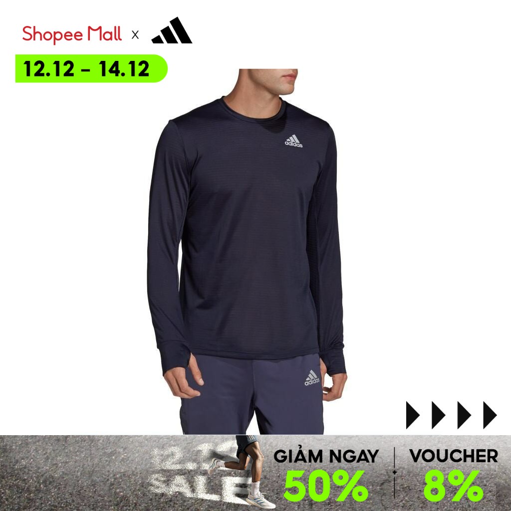 adidas Chạy Áo Thun Dài Tay Own the Run Nam Màu xanh da trời HB7443