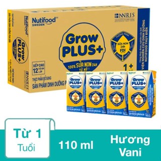 Sữa Uống Dinh Dưỡng pha sẵn nutifood Grow Plus vàng (Sữa Non) - Thùng 48 hộp x 110ml