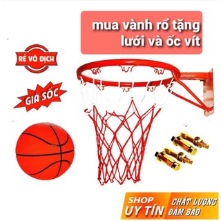 Vành bóng rổ, khung bóng rổ tặng lưới. bóng rổ tặng kim bơm - minh sport