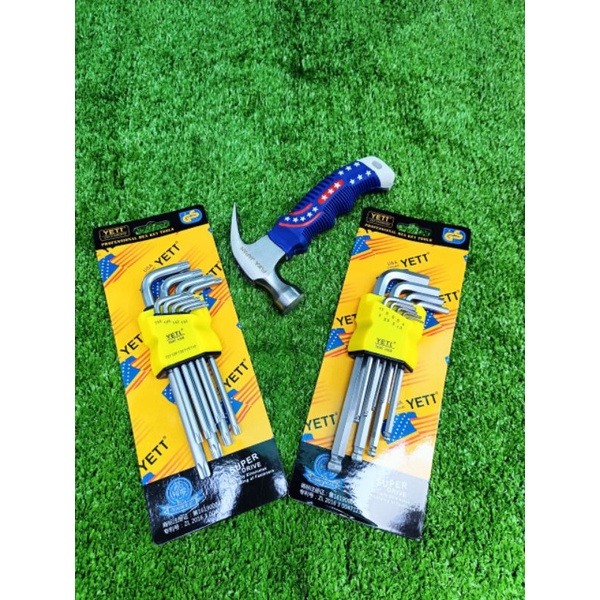 Combo 2 bộ lục giác và 1 cây búa mini
