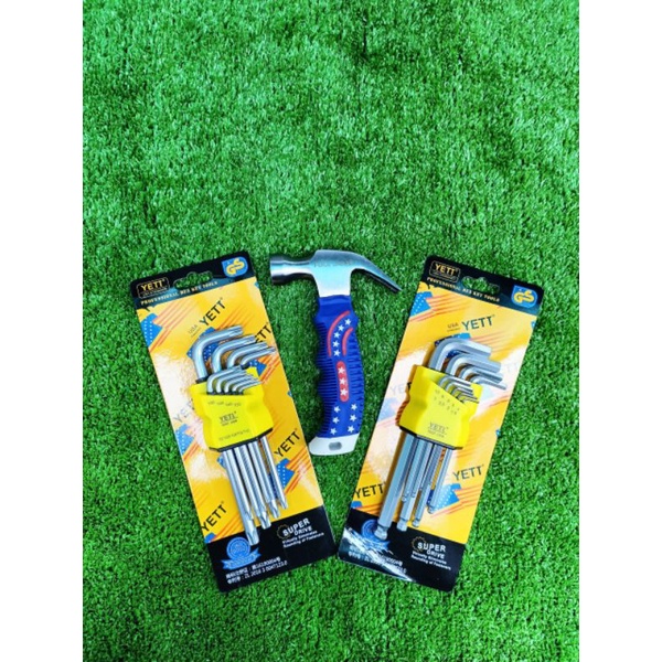Combo 2 bộ lục giác và 1 cây búa mini